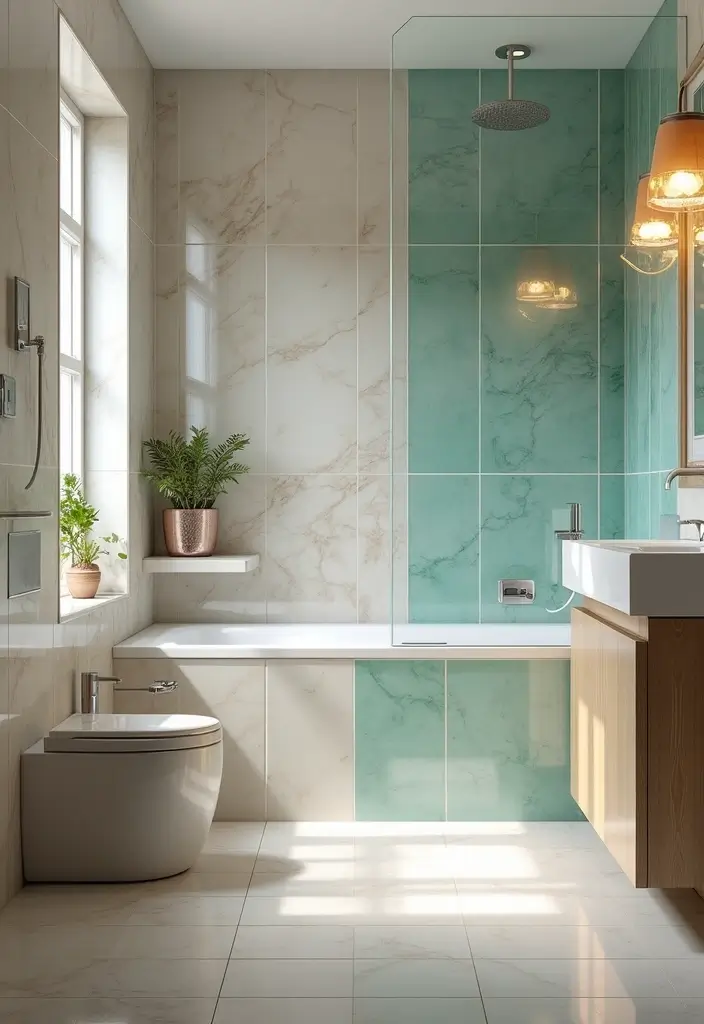 27 Aesthetic Bathroom Tiles That Create a Pinterest Look - 25. Glossy Glazed Tiles