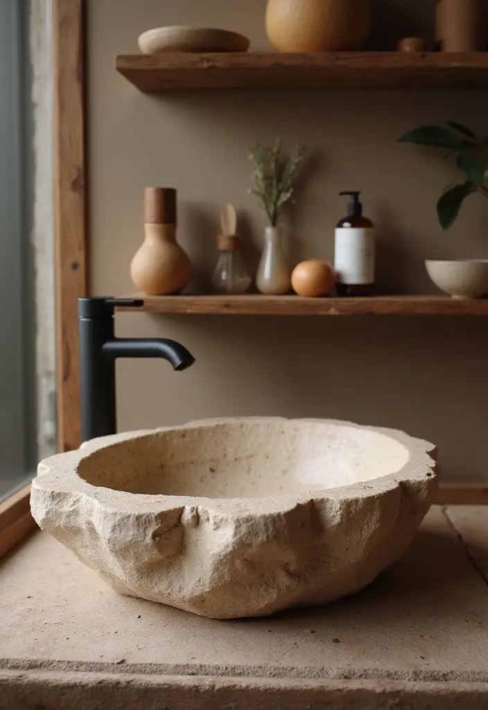27 Bathroom Basin Design Inspirations That Stand Out - 1. Organic-Shaped Basins