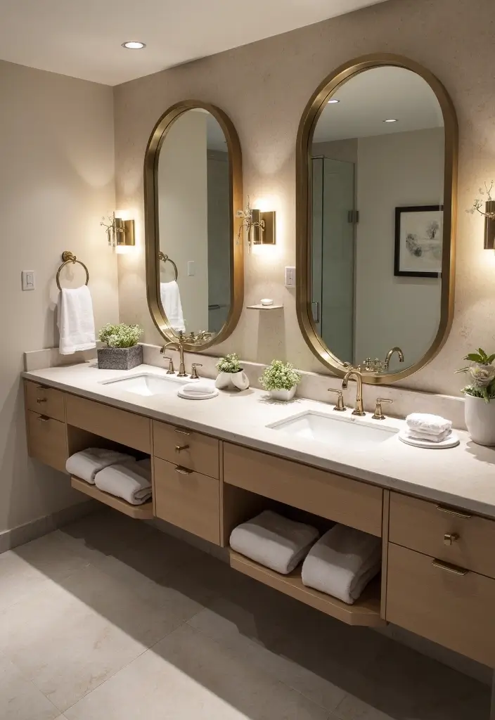 27 Bathroom Basin Design Inspirations That Stand Out - 12. Dual Basins for Shared Spaces