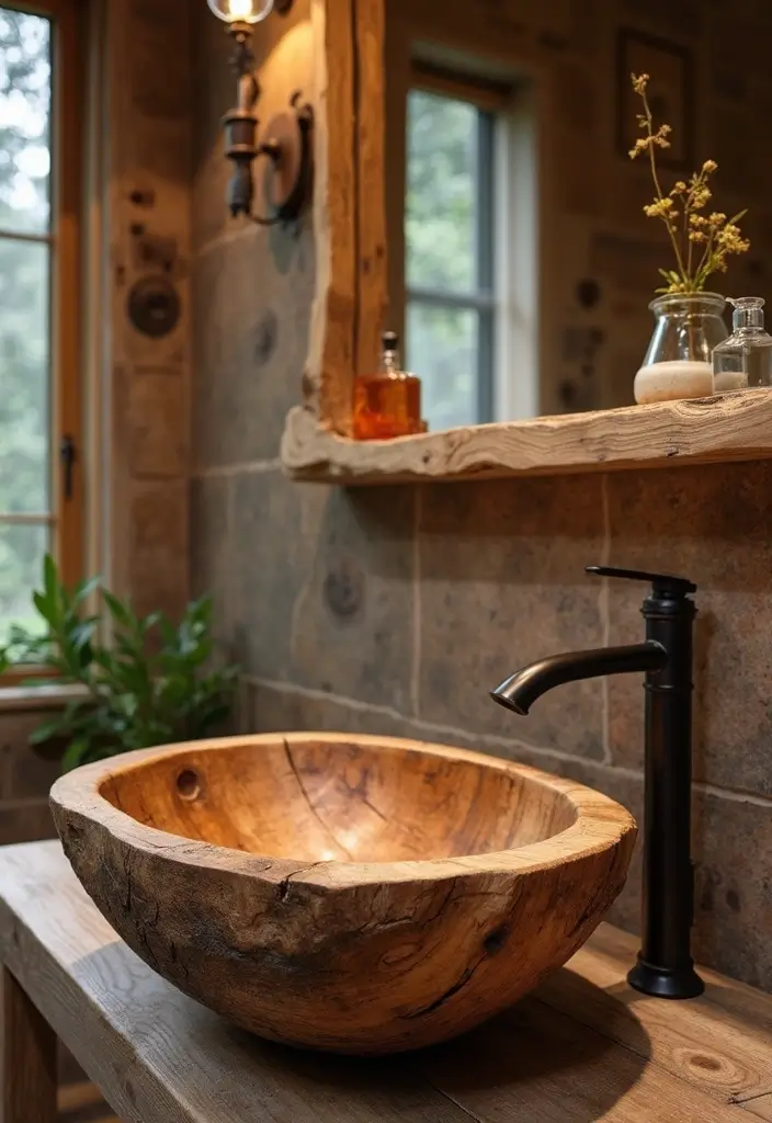 27 Bathroom Basin Design Inspirations That Stand Out - 2. Reclaimed Wood Basins