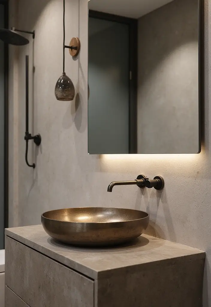 27 Bathroom Basin Design Inspirations That Stand Out - 22. Eco-Conscious Metal Basins