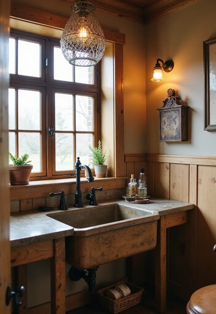 27 Bathroom Basin Design Inspirations That Stand Out - 23. Farmhouse Chic Sinks
