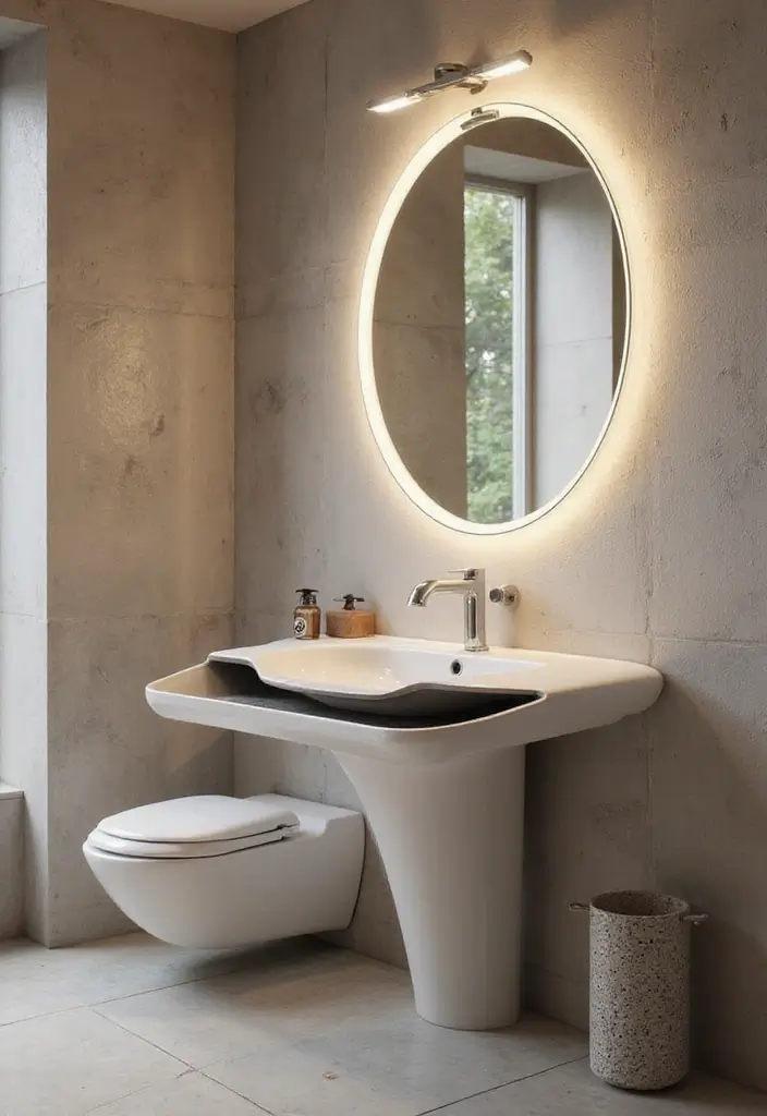 27 Bathroom Basin Design Inspirations That Stand Out - 27. Futuristic Designs