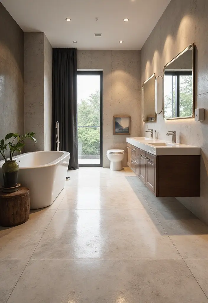 27 Bathroom Flooring Ideas Vinyl Options That Last - 23. Integrating Technology with Smart Vinyl