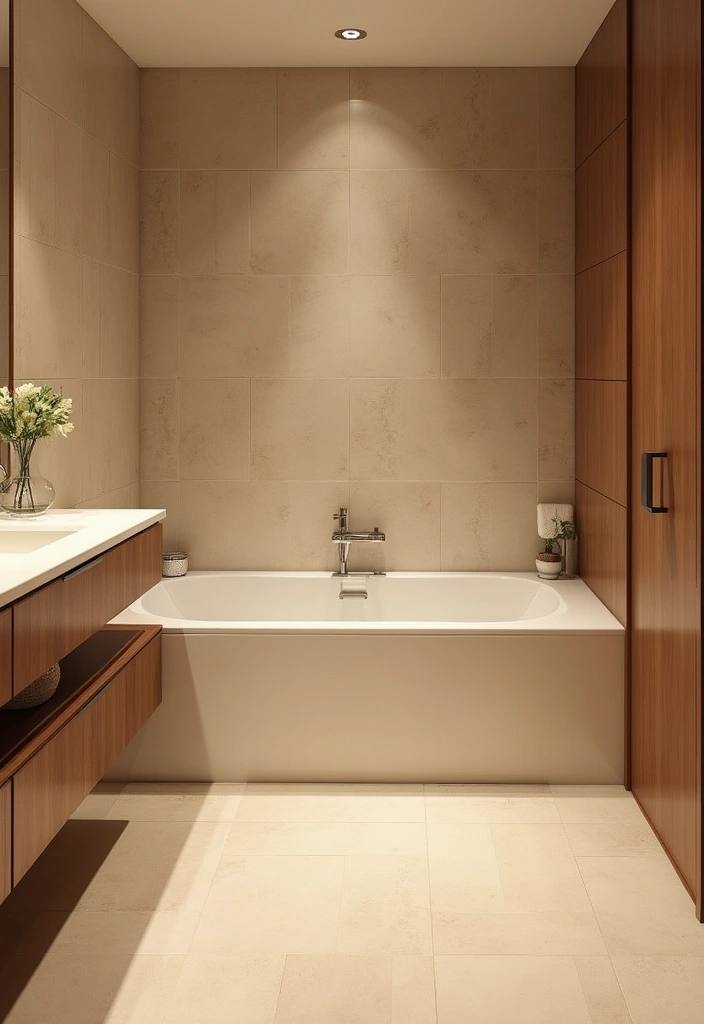 27 Bathroom Flooring Ideas Vinyl Options That Last - 7. Warm Tones with Beige Vinyl