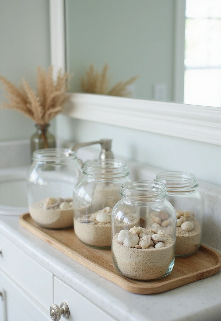27 Bathroom Sand Color Ideas That Feel Coastal - 8. Decorative Sand Jars