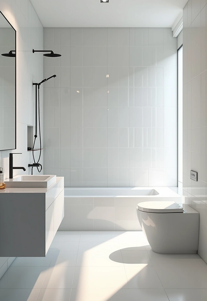 27 Bathroom Tiles Design Ideas That Stay Trendy - 25. Glossy Tiles for a Luminous Effect