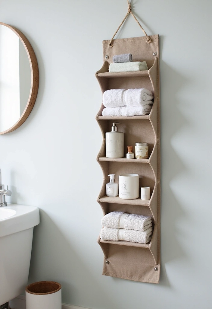 27 Bathroom Towel Storage Ideas That Save Space - 11. Hanging Storage Solutions