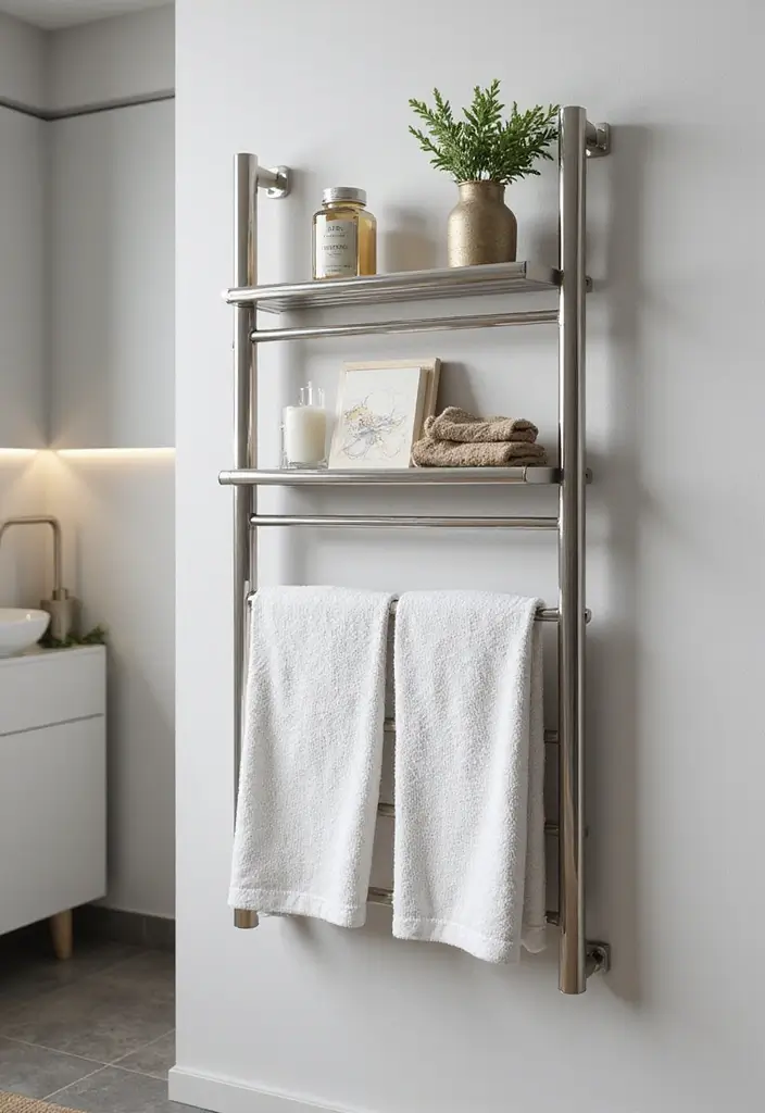 27 Bathroom Towel Storage Ideas That Save Space - 6. Wall-Mounted Racks
