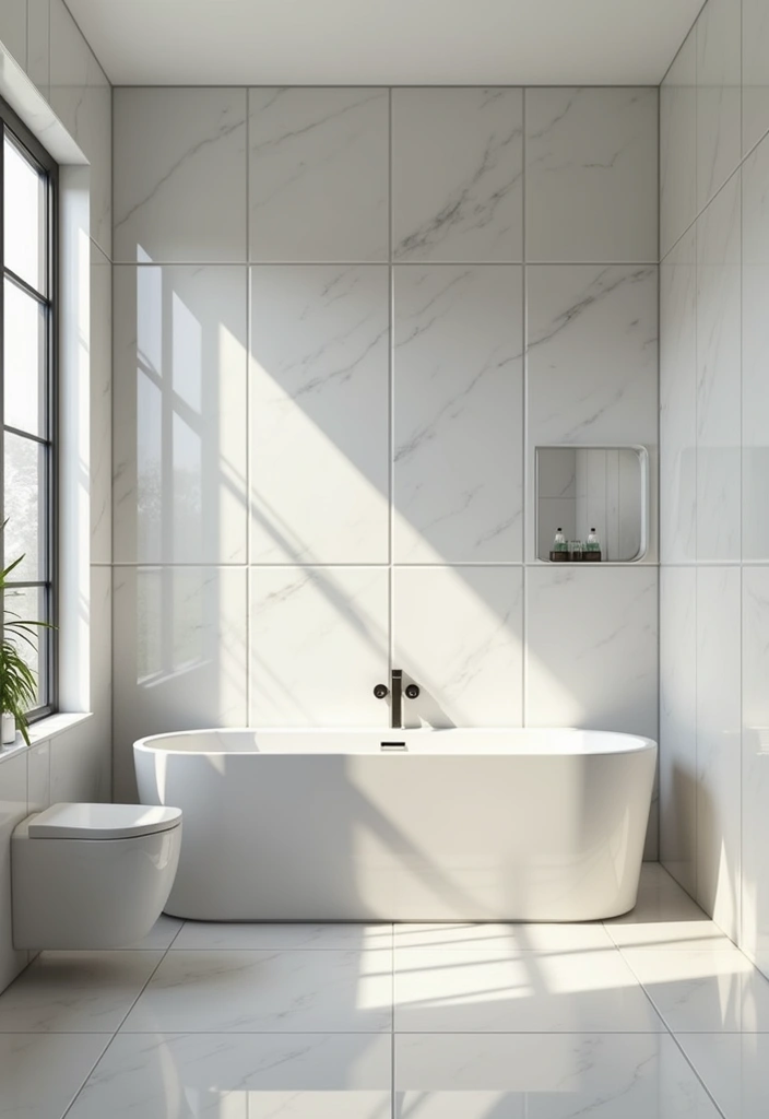 27 Bathroom Tub Tile Ideas That Complement Every Style - 10. Glossy Porcelain Tiles