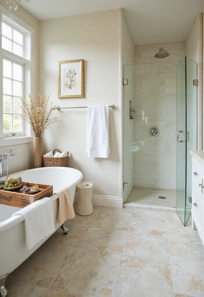 27 Bathroom Tub Tile Ideas That Complement Every Style - 27. Seasonal Decor with Tiles
