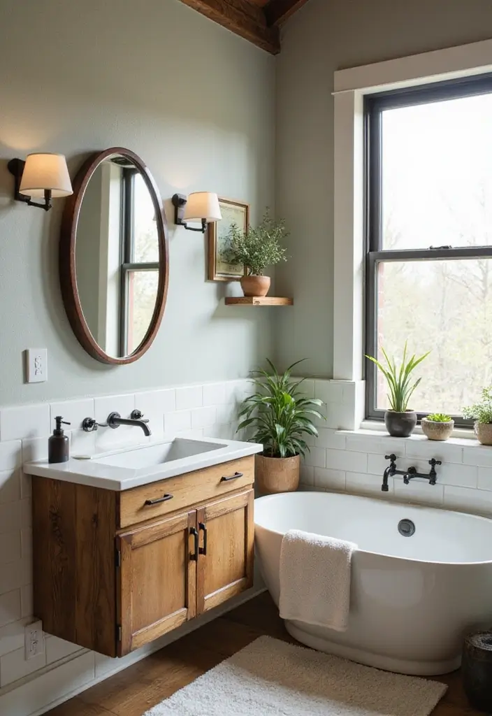 27 Black White and Wood Bathroom Designs That Feel Balanced - 21. Eco-Friendly Choices: Sustainable Materials