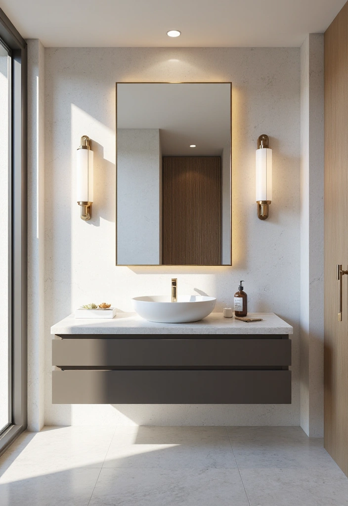27 European Bathroom Design Ideas That Feel Luxurious - 1. Sleek Floating Vanities