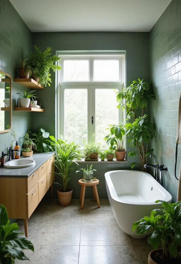 27 European Bathroom Design Ideas That Feel Luxurious - 10. Greenery and Plants