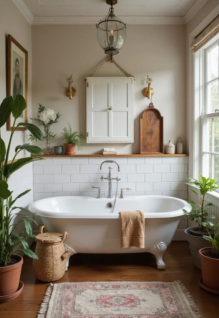 27 European Bathroom Design Ideas That Feel Luxurious - 13. Vintage Accents