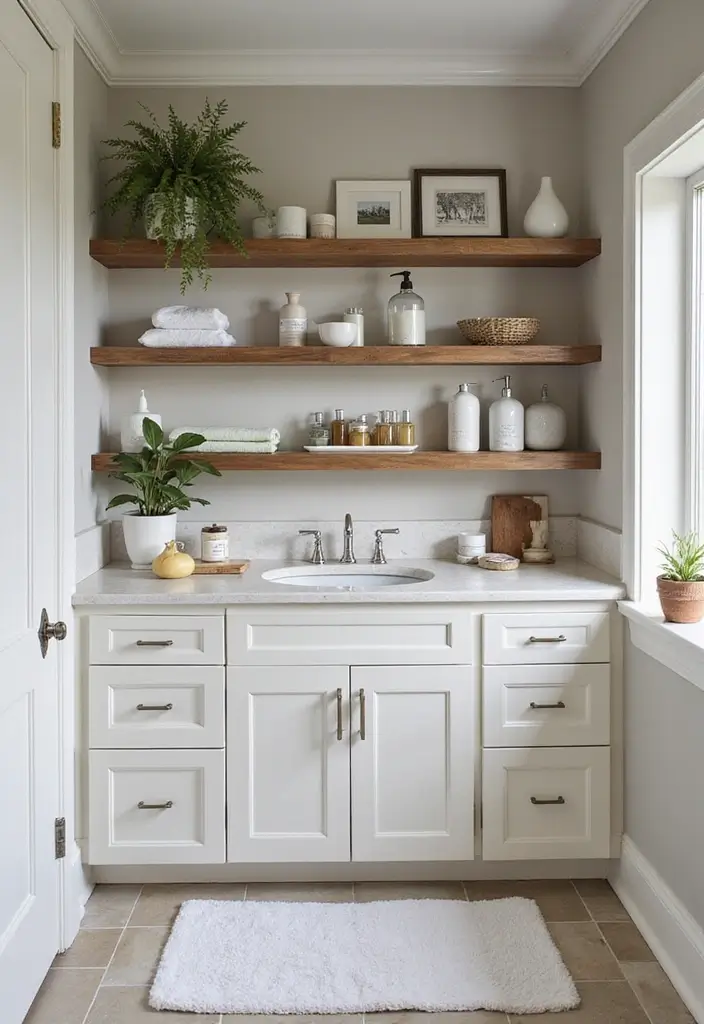 27 European Bathroom Design Ideas That Feel Luxurious - 14. Open Shelving