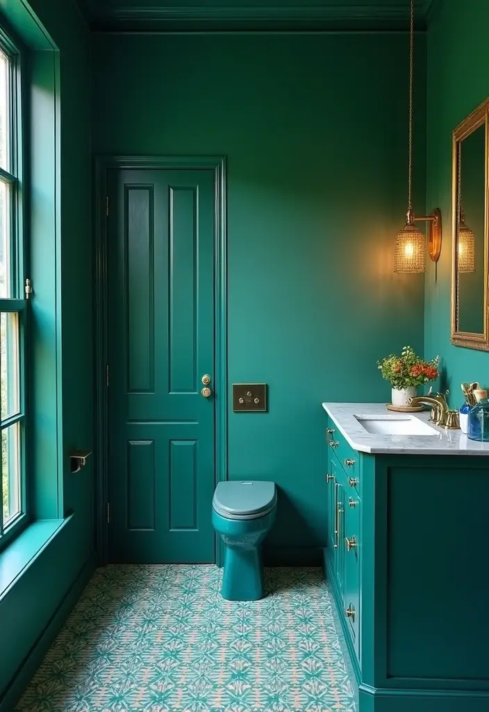 27 European Bathroom Design Ideas That Feel Luxurious - 3. Bold Color Palettes