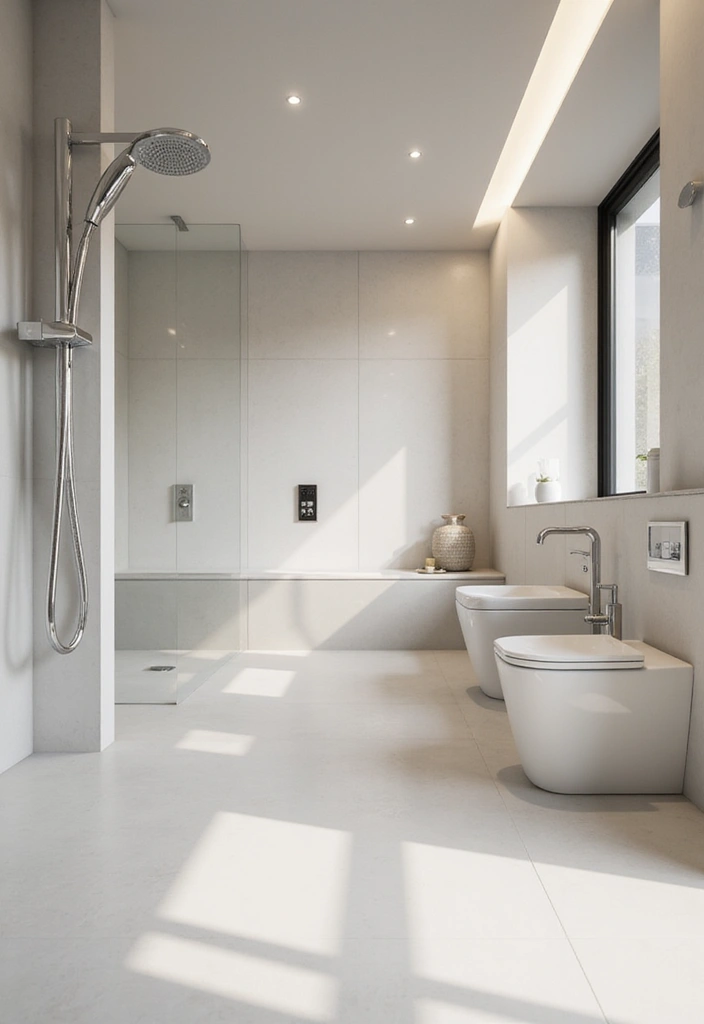 27 European Bathroom Design Ideas That Feel Luxurious - 6. Minimalist Fixtures