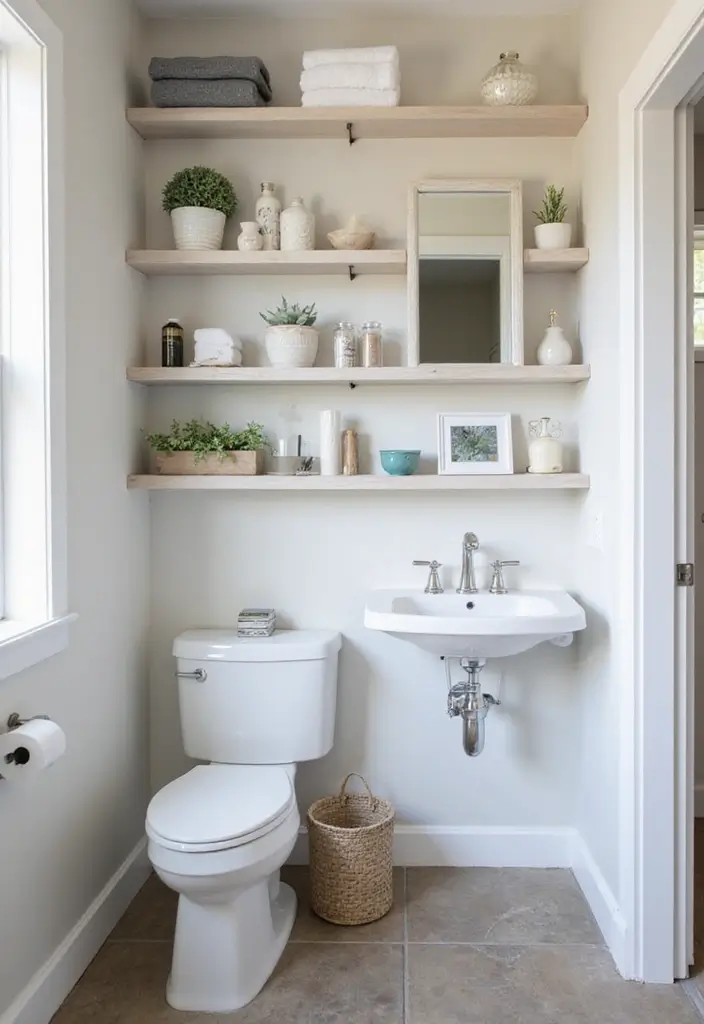 27 Open Bathroom Ideas That Feel Spa-Like - 11. Open Shelving