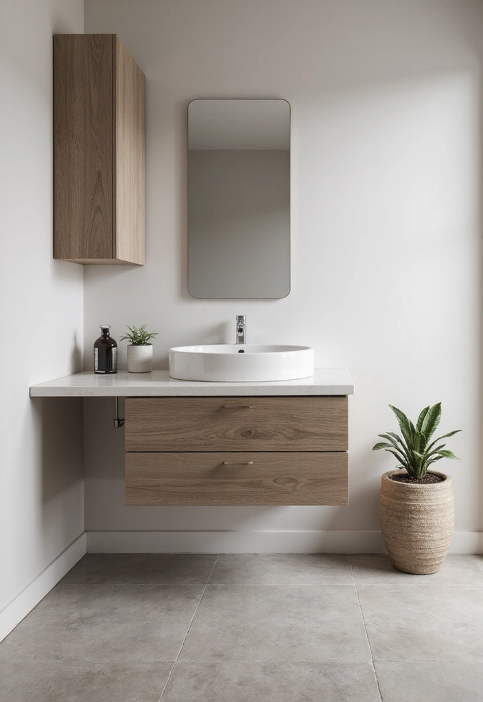 27 Open Bathroom Ideas That Feel Spa-Like - 14. Floating Vanities