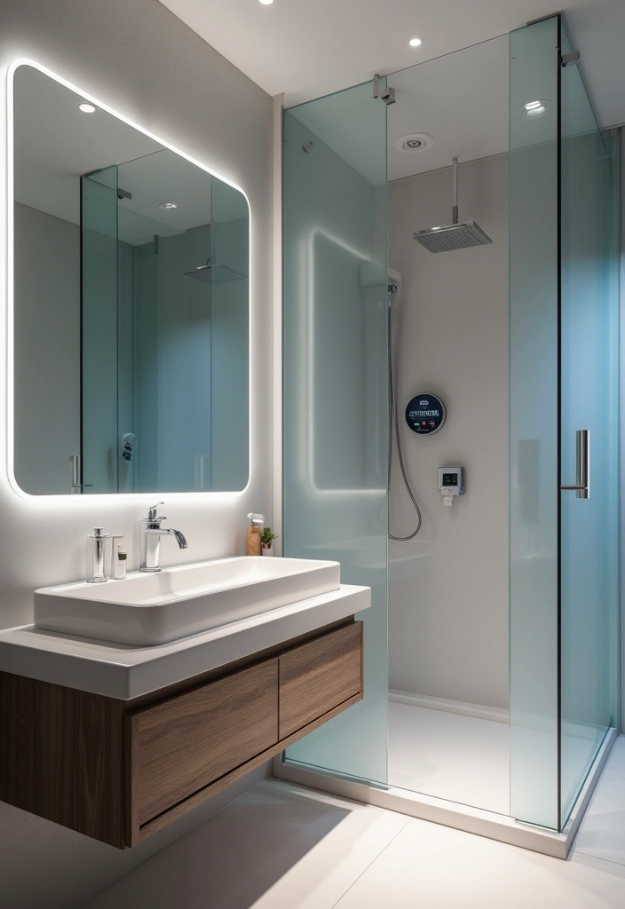 27 Open Bathroom Ideas That Feel Spa-Like - 16. Integrated Technology