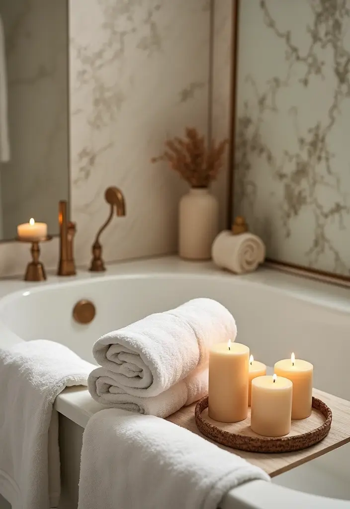 27 Open Bathroom Ideas That Feel Spa-Like - 25. Spa-Like Accessories
