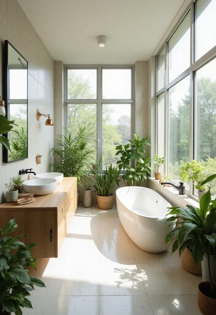 27 Open Bathroom Ideas That Feel Spa-Like - 3. Natural Light Emphasis