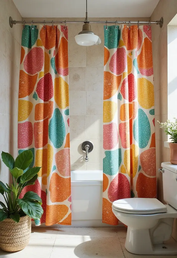 27 Shower Bathroom Design Inspirations That Feel Spa-Like - 10. Eco-Friendly Shower Curtains