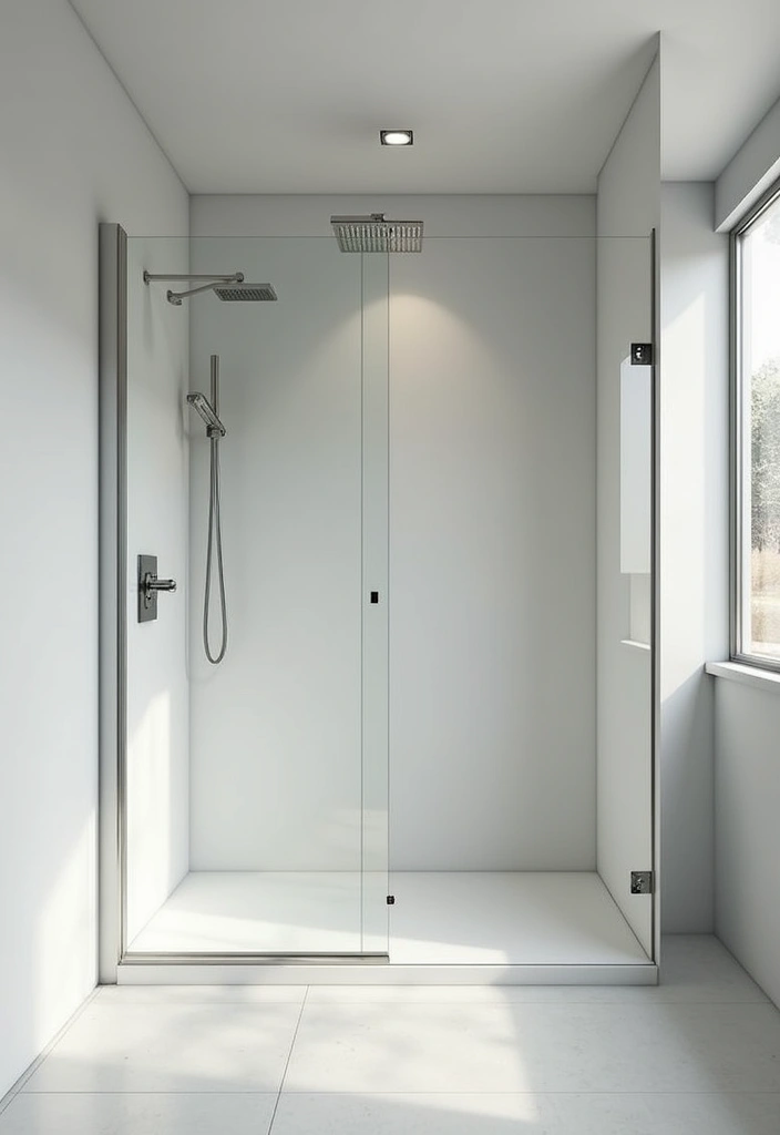 27 Shower Bathroom Design Inspirations That Feel Spa-Like - 6. Minimalist Design for Clarity