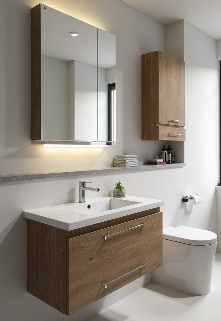 27 Small 3 Piece Bathroom Ideas That Save Space - 3. Dual-purpose Fixtures