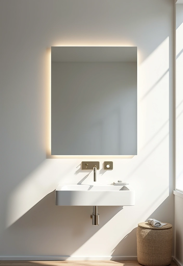 27 Small Bathroom Mirror Ideas That Reflect More Light - 16. Minimalist Square Mirrors