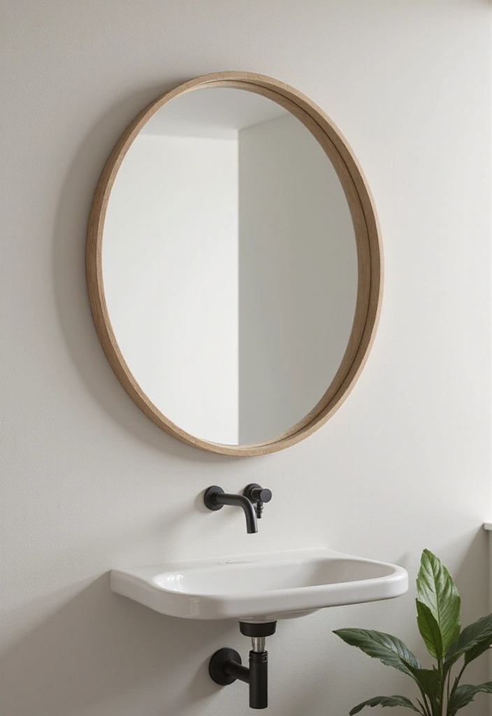 27 Small Bathroom Mirror Ideas That Reflect More Light - 2. Compact Round Mirrors