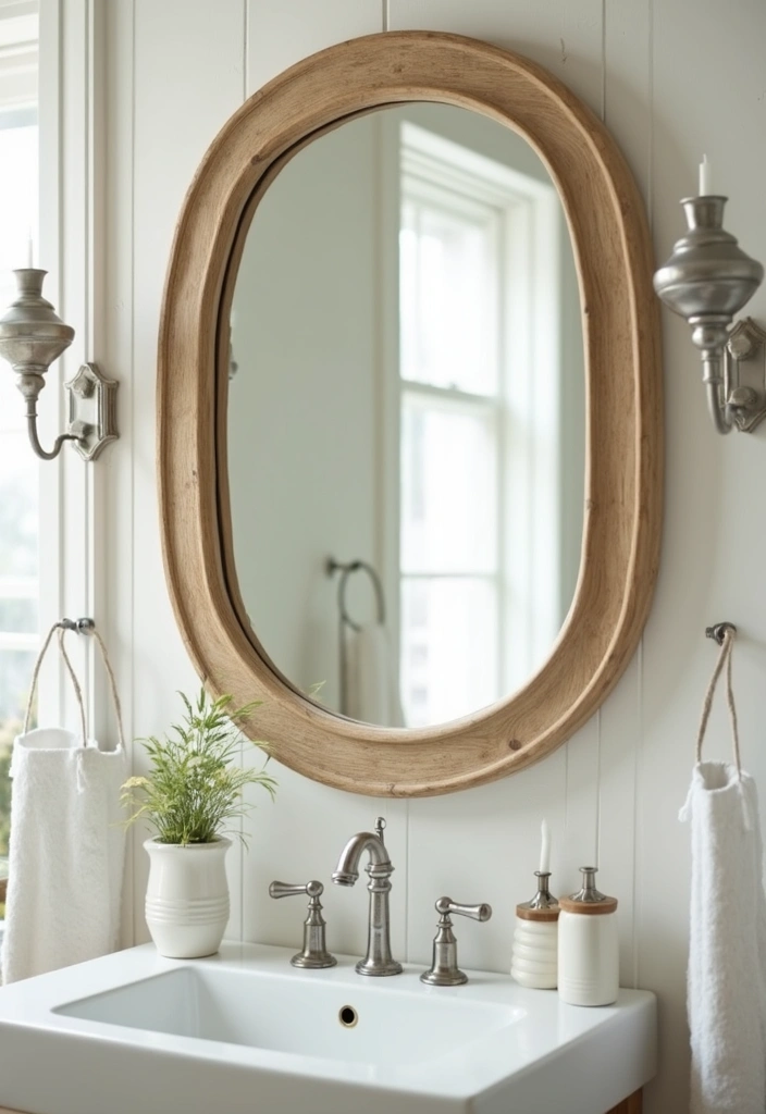 27 Small Bathroom Mirror Ideas That Reflect More Light - 20. Coastal Style Mirrors