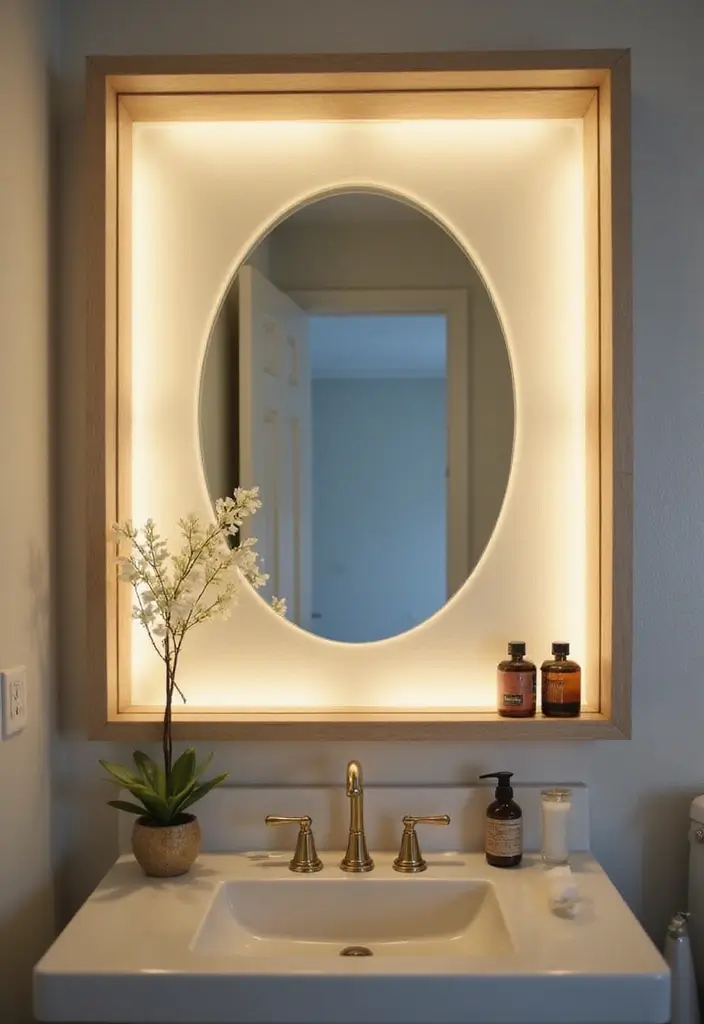 27 Small Bathroom Mirror Ideas That Reflect More Light - 21. Shadow Box Mirrors