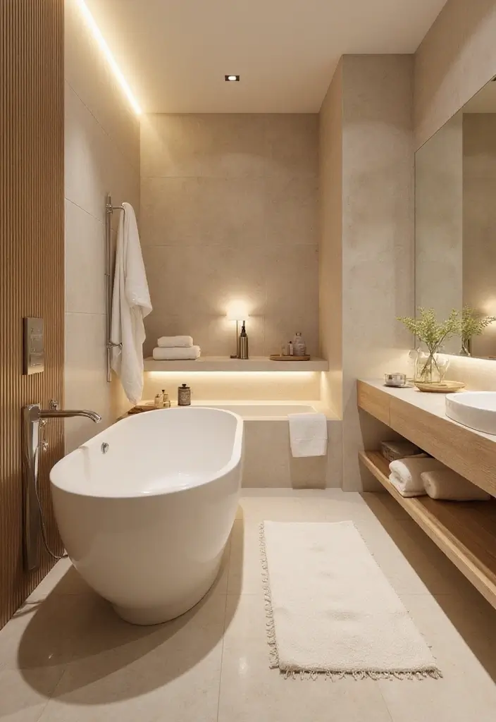 27 Small Scandinavian Bathroom Ideas That Feel Calm and Bright - 18. Spa-like Elements