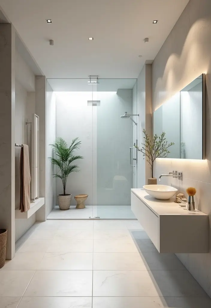 27 Small Scandinavian Bathroom Ideas That Feel Calm and Bright - 23. Open Space Concepts