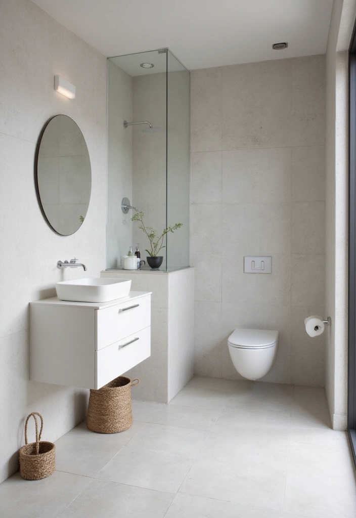 27 Small Scandinavian Bathroom Ideas That Feel Calm and Bright - 5. Minimalist Fixtures