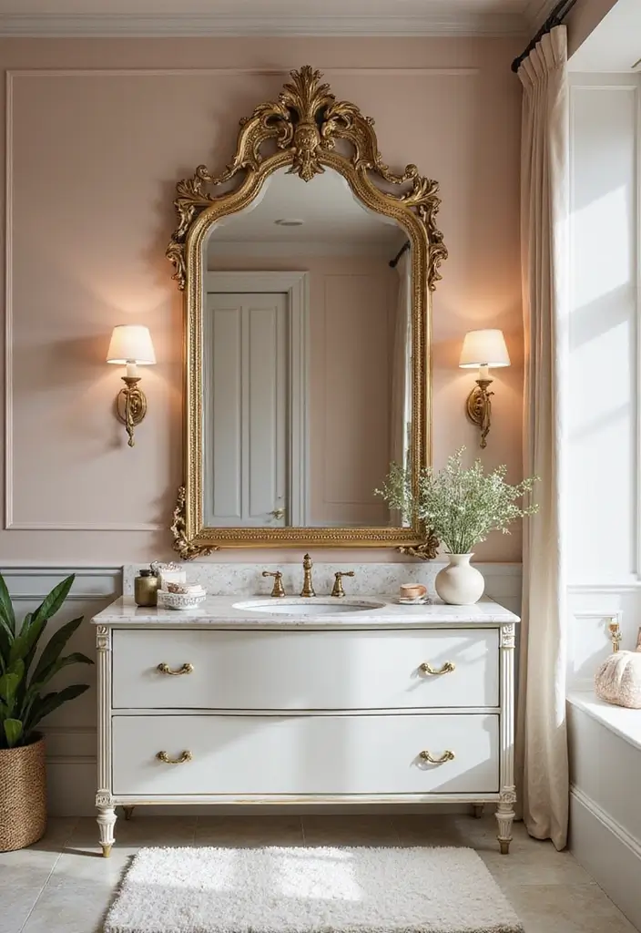 27 Unique Bathroom Mirrors That Make a Statement - 13. Venetian Mirror