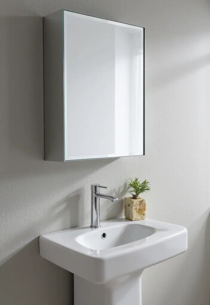 27 Unique Bathroom Mirrors That Make a Statement - 15. Mirrored Cabinet Mirror