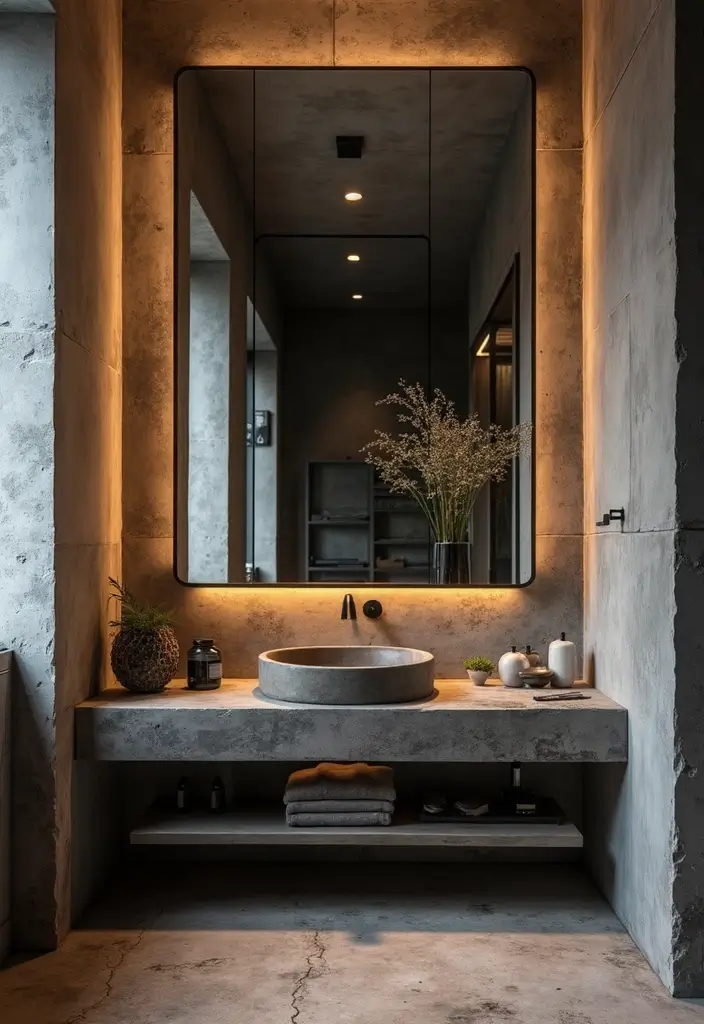 27 Unique Bathroom Mirrors That Make a Statement - 7. Industrial-Style Mirror