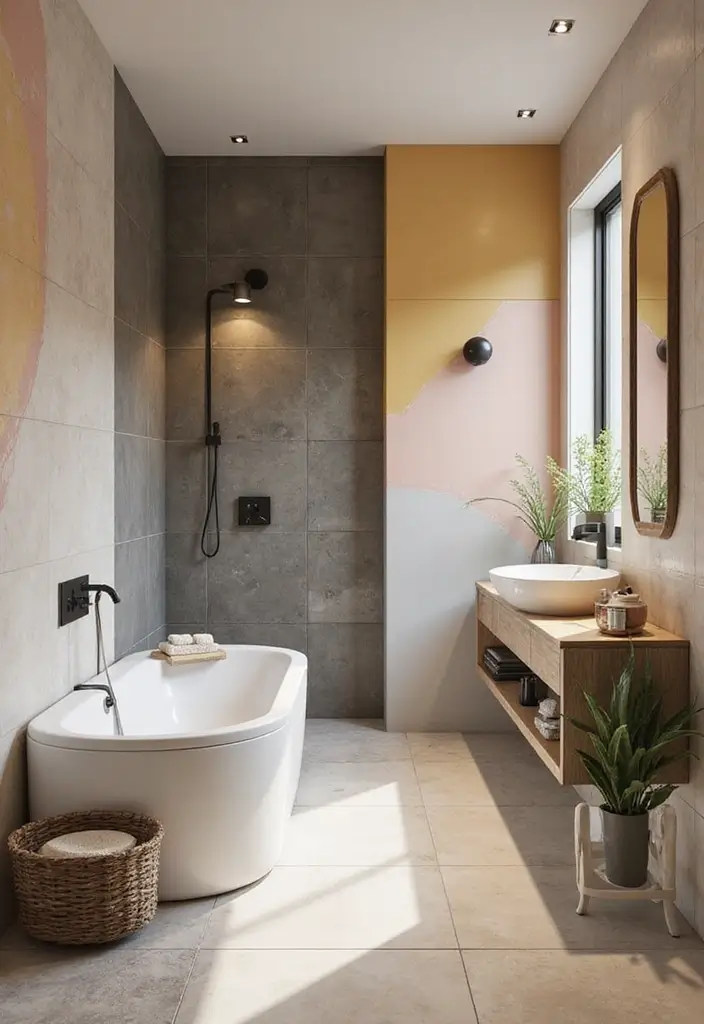 28 2025 Bathroom Tile Trends You'll Want to Copy - 14. Color Blocking