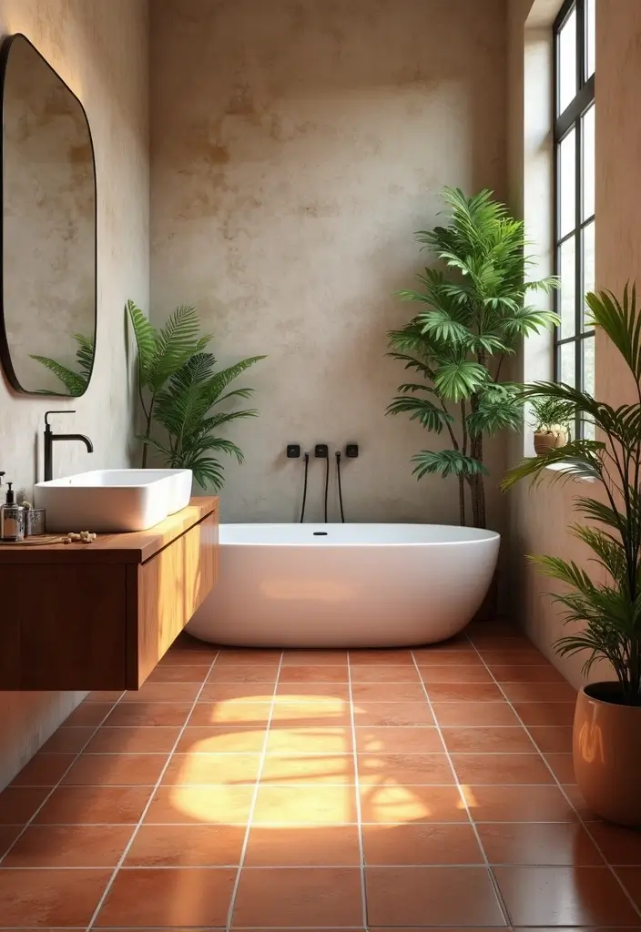 28 2025 Bathroom Tile Trends You'll Want to Copy - 3. Terracotta Tiles