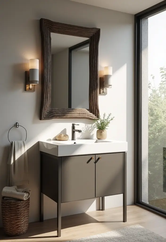 28 Bathroom Cabinet Decor Ideas That Feel Elegant - 15. Statement Mirrors