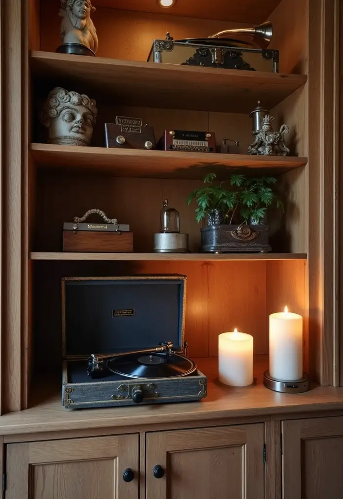 28 Bathroom Cabinet Decor Ideas That Feel Elegant - 21. Musical Touches