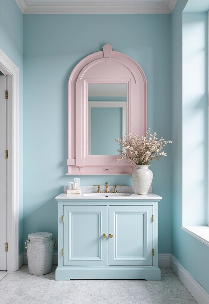 28 Bathroom Cabinet Decor Ideas That Feel Elegant - 23. Soft Color Palettes