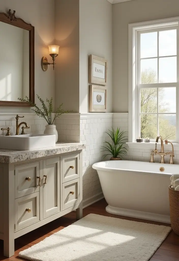 28 Bathroom Countertop Ideas That Add Character - 13. Textured Laminate Surprises