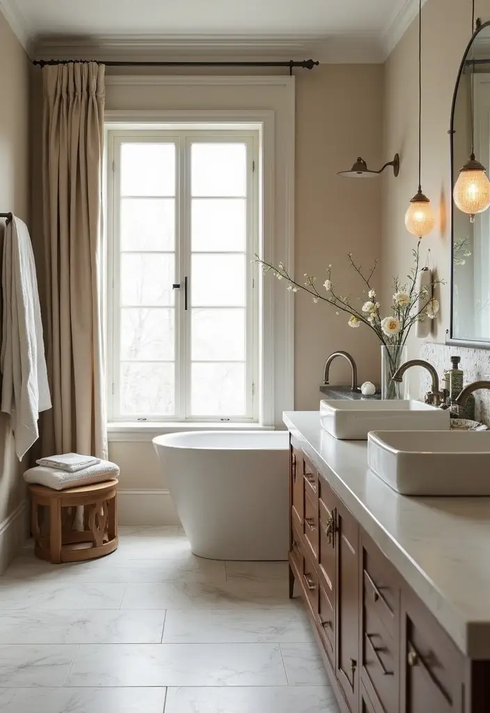 28 Bathroom Countertop Ideas That Add Character - 20. Sophisticated Soapstone