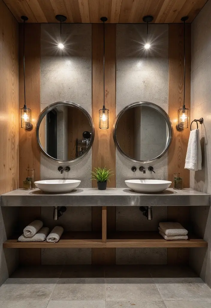 28 Bathroom Countertop Ideas That Add Character - 22. Modern Metal Accents