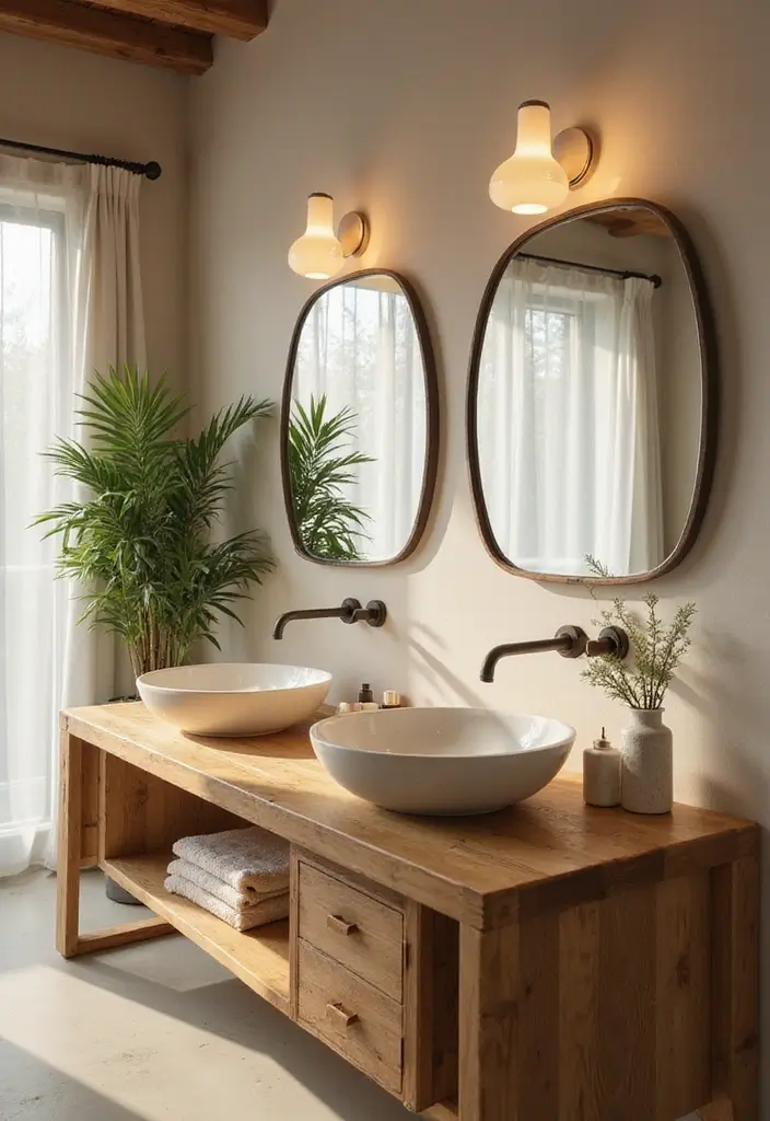 28 Bathroom Countertop Ideas That Add Character - 6. Stylish Bamboo Countertops
