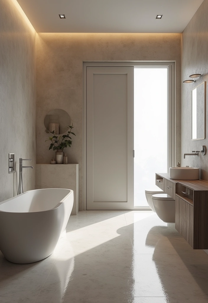 28 Bathroom Door Ideas That Fit Every Style - 27. Floating Door Design